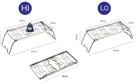 MS-1111 Portable Folding Stainless Steel Campfire Grill - 14-Inch Length