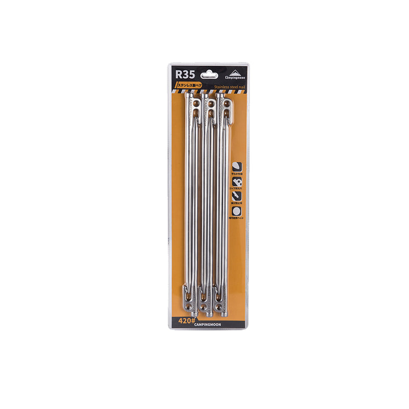 Load image into Gallery viewer, R35-6 Martensitic Stainless Steel 420J2 Forged Tent Pegs for Hard Ground