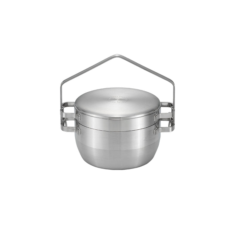 Load image into Gallery viewer, DO-25 Premium Polished Outdoor Stainless Steel Dutch Oven, 6-Inch