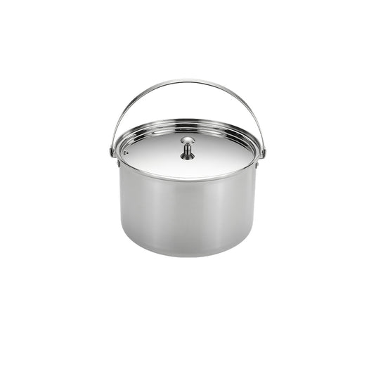 CC-24 Large Camping Outdoor Stockpot Stainless Steel Aluminum Three-Ply Steel Pot, 5.8L