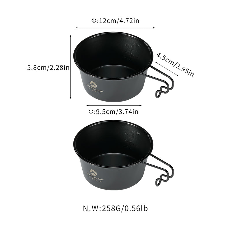 Load image into Gallery viewer, BKS-360-2P 2-Piece Stainless Steel Deep Sierra Cup, 15oz (450ml), Black