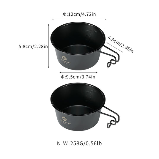 BKS-360-2P 2-Piece Stainless Steel Deep Sierra Cup, 15oz (450ml), Black