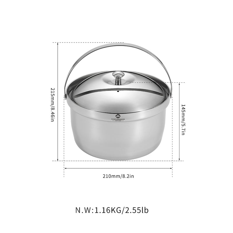 Load image into Gallery viewer, CC-21 3.0L Cooking Pot, Aluminium & Stainless Steel