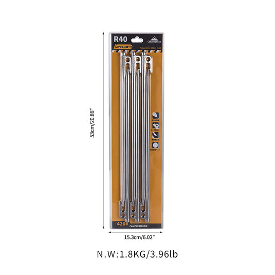 R-40-6P 15.7-Inch Martensitic Steel Tent Stakes, 6-Pack,