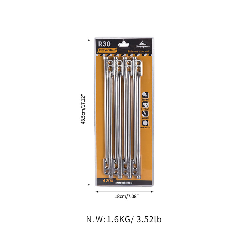 Load image into Gallery viewer, R-30-8P 11.81-Inch Martensitic Steel Tent Stakes, 8-Pack
