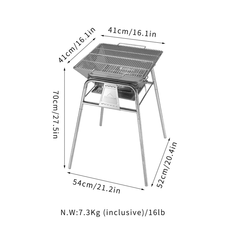 Load image into Gallery viewer, MT-5 Folding Charcoal Grill BBQ Stainless Steel Stand