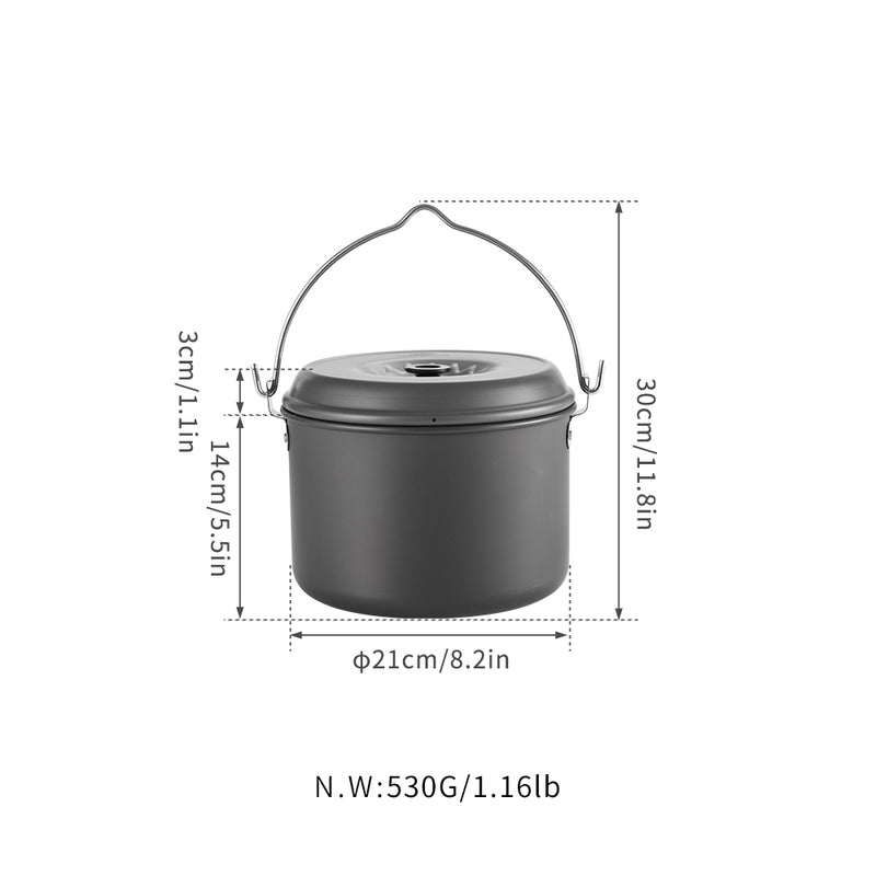 Load image into Gallery viewer, MC-230 4-Quart Portable Camping Pot, Lightweight Aluminum