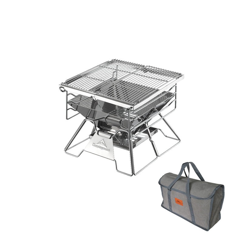Load image into Gallery viewer, X-TWO Stainless Steel BBQ Grill, Sturdy Charcoal Barbecue Stove