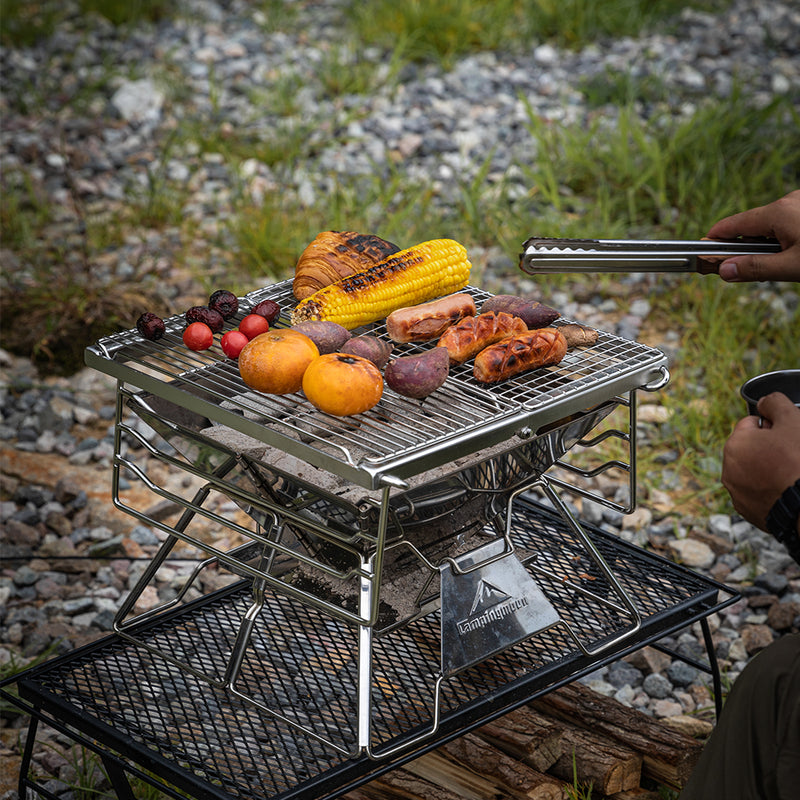 Load image into Gallery viewer, X-TWO Stainless Steel BBQ Grill, Sturdy Charcoal Barbecue Stove