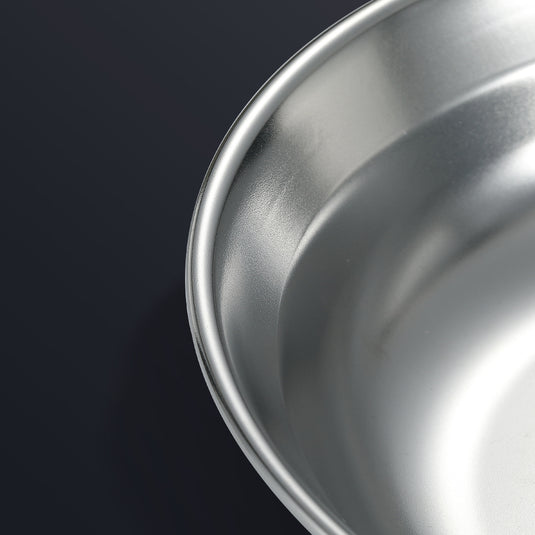 S395-2S 2-Piece Stainless Steel Camping Plates Set, Dishwasher Safe