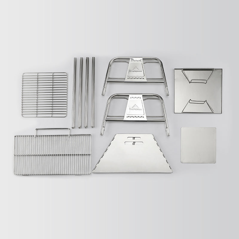 Load image into Gallery viewer, MT-5-MAX Large Folding Charcoal Grill BBQ Stainless Steel Stand