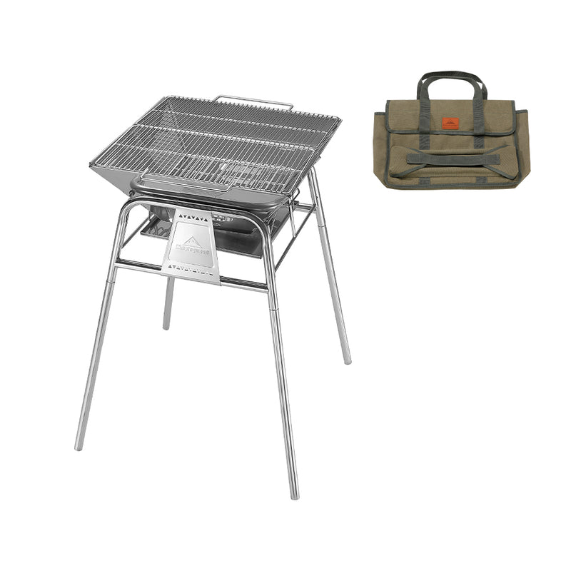 Load image into Gallery viewer, MT-5 Folding Charcoal Grill BBQ Stainless Steel Stand