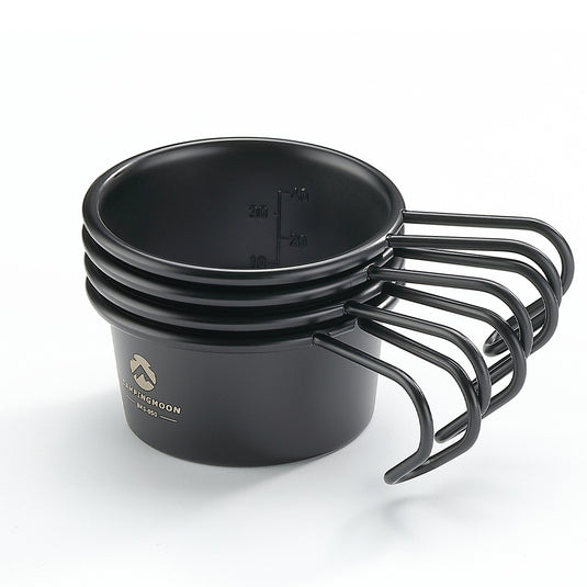 BKS-050-2P Black Shera Cup, Mini Camping Cup, 2.1 fl oz (60 ml), Set of 2