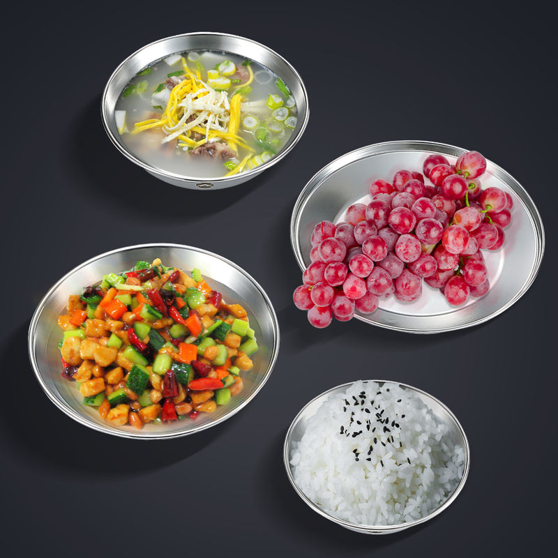 Load image into Gallery viewer, S395-2S 2-Piece Stainless Steel Camping Plates Set, Dishwasher Safe