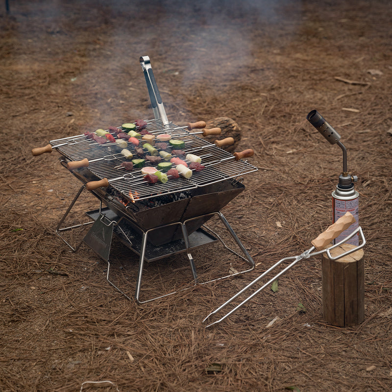 Load image into Gallery viewer, MT-2 Portable Stainless Steel Camping Grill, Foldable, 14-Inch