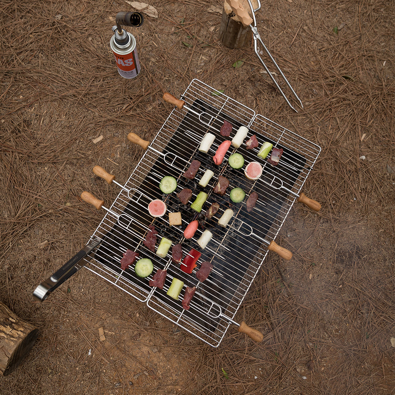 Load image into Gallery viewer, MT-3 Portable Stainless Steel Fire Pit & BBQ Grill with Carrying Bag, Foldable