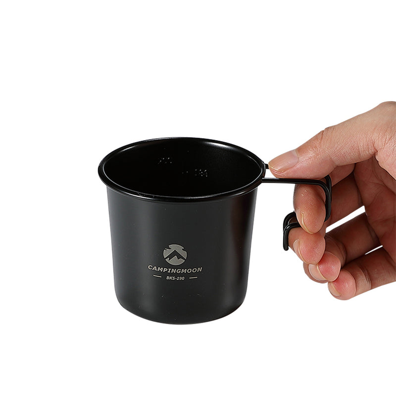 Load image into Gallery viewer, BKS-190-2P 2-Piece 304 Stainless Steel Camping Mug, 7oz (210ml), Black