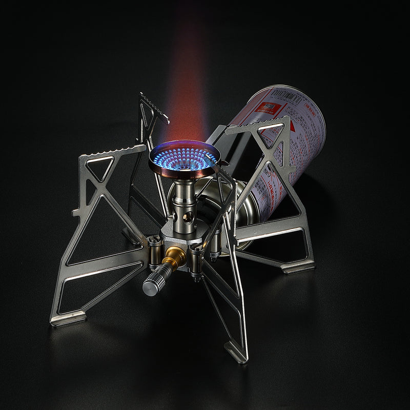 Load image into Gallery viewer, XD-3-NE Butane Camping Stove, Lightweight, Foldable, Pressure Stabilizer, Stainless Steel