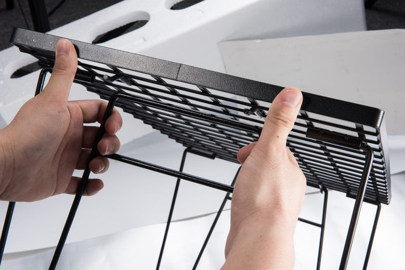 Load image into Gallery viewer, Foldable Multipurpose Stacking Storage Rack, Steel Plating Black T-230