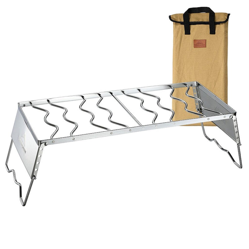 Load image into Gallery viewer, MS-1019 Portable Camping Grill with Windscreen - Stainless Steel & Folding Legs