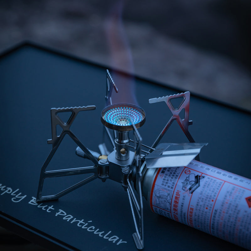 Load image into Gallery viewer, XD-3-NE Butane Camping Stove, Lightweight, Foldable, Pressure Stabilizer, Stainless Steel