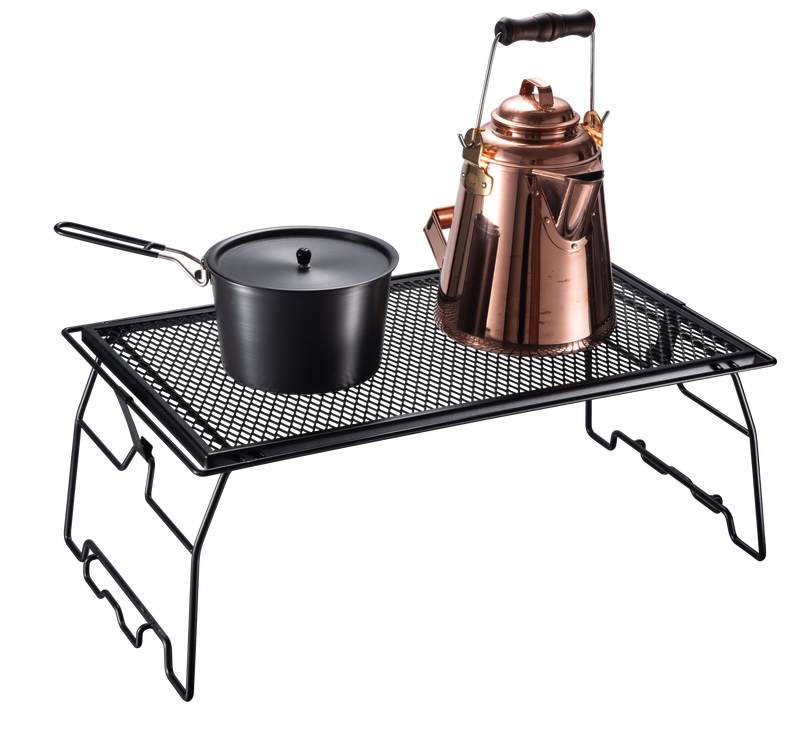 Load image into Gallery viewer, T-238 Campfire Grill Storage Rack Camping Grill Steel Foldable Stackable