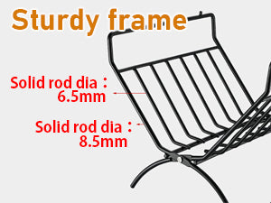 Outer frame uses Φ8.5mm rod
Small but sturdy log holder for holding a few logs, magazines, and paper for the fireplace