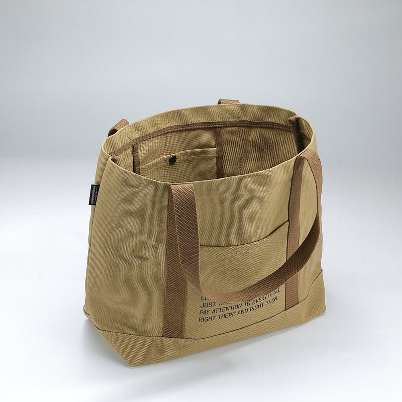 Load image into Gallery viewer, B-189 Open Top Canvas Tote Bag Long Handle Camping Gear Storage Case