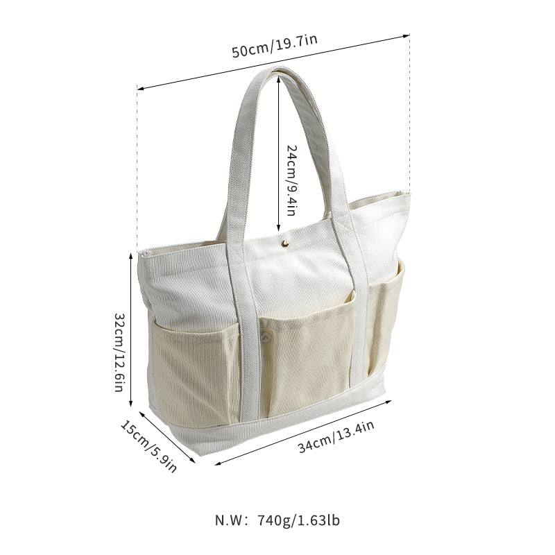 Load image into Gallery viewer, Large Canvas Tote Bag B-191