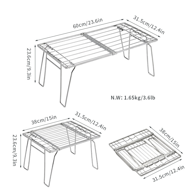 Load image into Gallery viewer, FD-22 Stainless Steel Folding Storage Rack