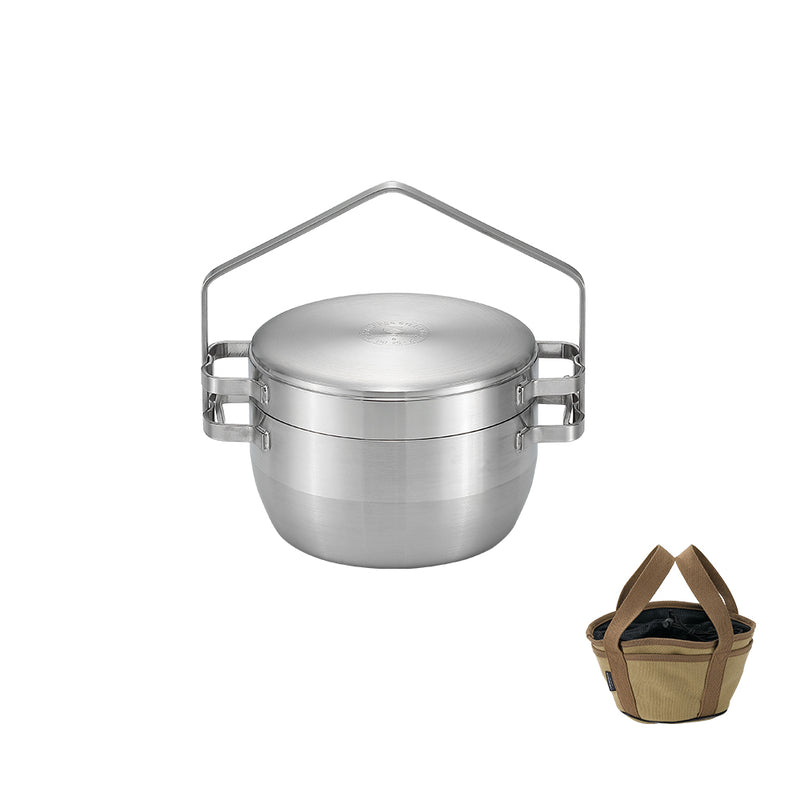 Load image into Gallery viewer, DO-25 Premium Polished Outdoor Stainless Steel Dutch Oven, 6-Inch