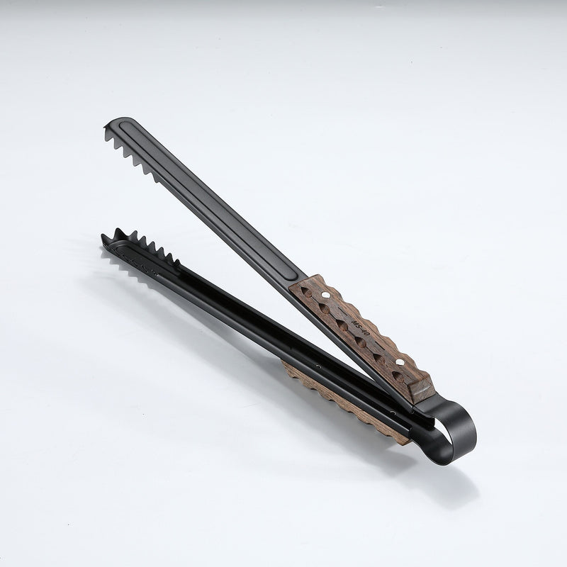 Load image into Gallery viewer, BKMS-41 16-inch Length Fireplace Firewood Tongs with Scissor Shape Serrated Log Claw Tongs for Bonfire Campfire Fire Pit with Wood Hand