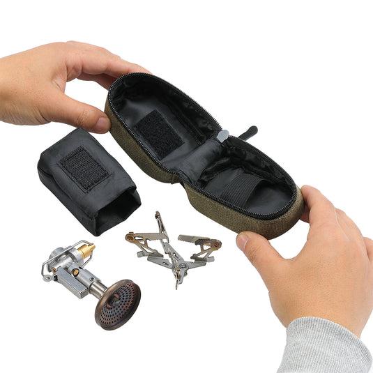 Portable Camping Gas Stove with Ignitor & Flow Regulator Foldable for Outdoor  XD-2F