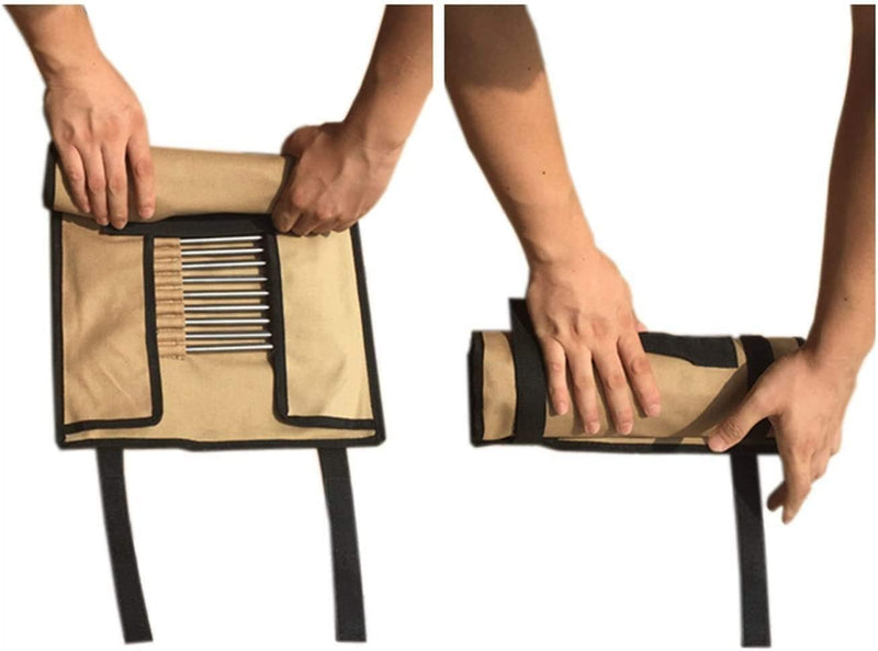 Load image into Gallery viewer, B135 Cotton Canvas Tent Stakes Storage Bag - Fits Stakes Up to 14'' in Beige