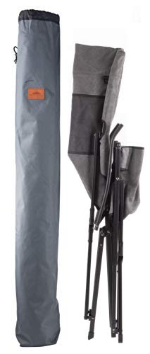 Load image into Gallery viewer, F-1001C-H Foldable Cotton Canvas Camping Chair for Campfire High Back Chair Gray
