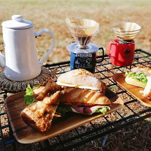 USED AS A TEA TABLE OR SIDE TABLE
It can also be used as a tea table or side table, grill table, camping table, etc.