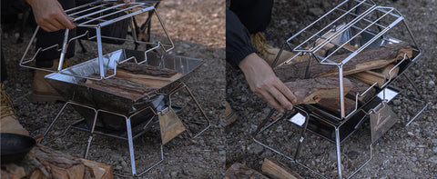 Pyramid-shaped grill, burner, and open fire use
Fits on MT-2, X-TWO and also fits other non-branded pyramid-shaped grills approx 31×31cm in size.