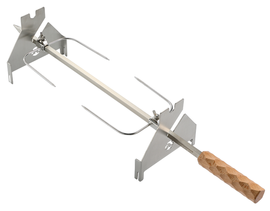 MK-60 Hand Movement Rotisserie Grill with Wooden Handle