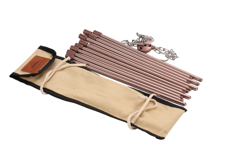 Load image into Gallery viewer, MS-080-BRZ Portable Campfire Tripod - Lightweight Aluminum with Adjustable Chain