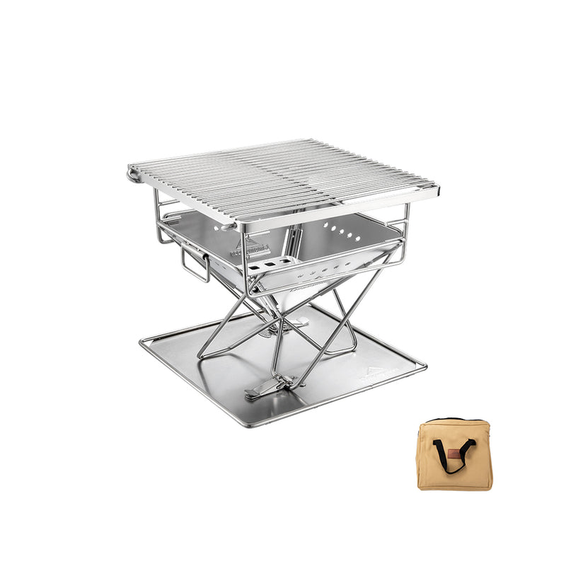 Load image into Gallery viewer, X-MINI-PRO Tabletop Charcoal Grill, 9.65-inch Portable Wood Burning Grill & Fire Pit with Carrying Bag