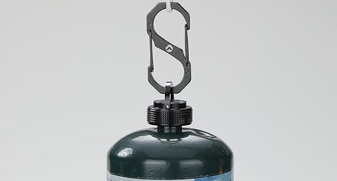 <h3>The cap has a handle for easy removal and hanging.</h3>Since caps are often misplaced, consider hanging it on a hook rack or hanging chain. It is also possible to hang the cylinder with the cap attached.