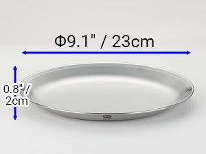 Dinner plate, #22 Size: Approx φ9.1'' × 0.8'' / φ23 × 2cm Weight: Approx 6.6oz / 187g Quantity: 2