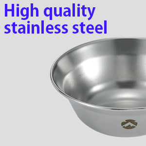 0.4mm thick 304 stainless steel
Uses 304 stainless steel, which has high heat resistance and rust resistant.
Thermal conductivity is lower than that of aluminum, making it difficult for the edges of this camping bowl to become hot.