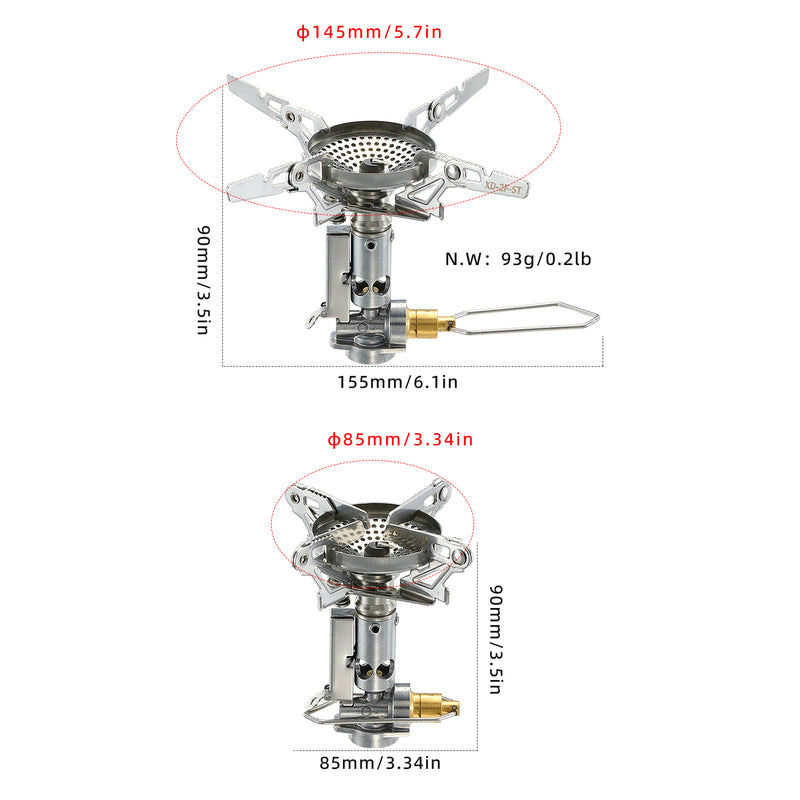 Load image into Gallery viewer, Portable Camping Gas Stove with Ignitor & Flow Regulator Foldable for Outdoor  XD-2F