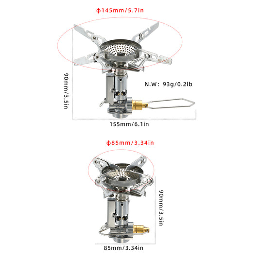 Portable Camping Gas Stove with Ignitor & Flow Regulator Foldable for Outdoor  XD-2F