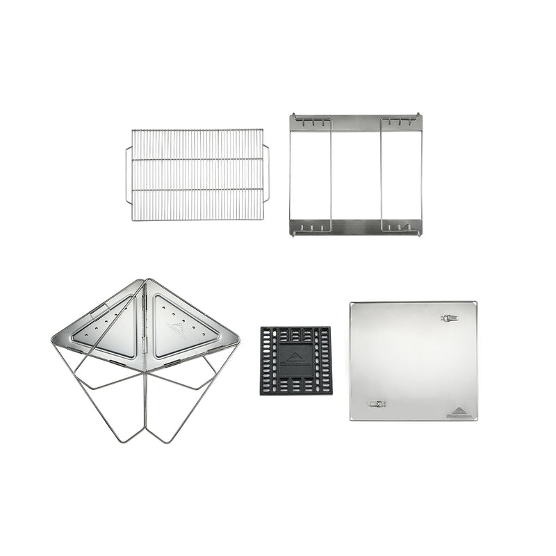 Load image into Gallery viewer, MT-045 3-in-1 Portable Wood Burning Grill & Fire Pit, 16x18", with Bag