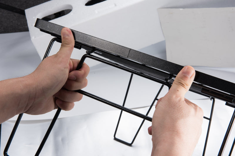 Load image into Gallery viewer, Foldable Multipurpose Stacking Storage Rack, Steel Plating Black T-230