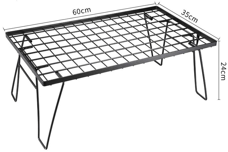 Load image into Gallery viewer, Foldable Multipurpose Stacking Storage Rack, Steel Plating Black T-230