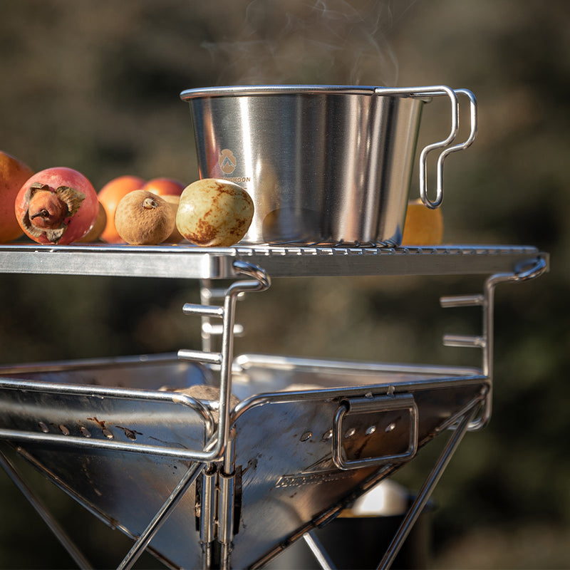 Load image into Gallery viewer, X-MINI-PRO Tabletop Charcoal Grill, 9.65-inch Portable Wood Burning Grill & Fire Pit with Carrying Bag