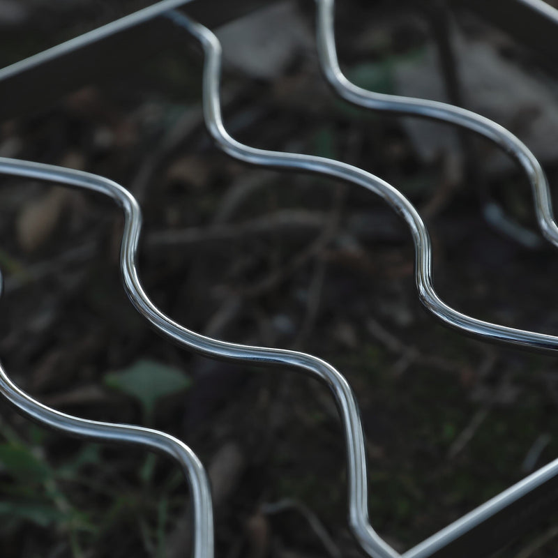 Load image into Gallery viewer, MS-1013 Folding 2-Height Adjustable Campfire Pot Stand - 18'' Stainless Steel with Storage Bag